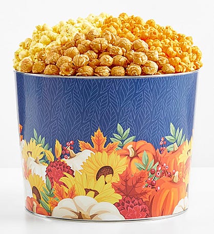 Color Me Thankful 2 Gallon 3 Flavor Popcorn Tin
